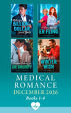 Medical Romance December 2026 Books 1-4: Midwife's Billion-Dollar Secret Santa (A Miracle Before Christmas) / A Very Merry ER Fling / Christmas Delivery for Dr. Grumpy / Country Vet's Winter Wish by Deanne Anders, Luana DaRosa, Louisa Heaton and Jessica Keller (9780008954284)