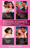 Modern Romance January 2024 Books 1-4: The Baby His Secretary Carries (Bound by a Surrogate Baby) / The Italian's Pregnant Enemy / His Last-Minute Desert Queen / A Vow to Redeem the Greek (9780008938260)