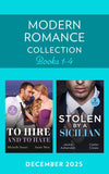 Modern Romance December 2025 Books 1-4: Greek Boss to Hate (Greek Rivals) / Forbidden Princess's Billionaire Bodyguard / His Heir of Revenge / Sicilian Devil's Prisoner (Mills & Boon Collections) by Michelle Smart, Annie West, Jackie Ashenden and Caitlin Crews (9780263421255)