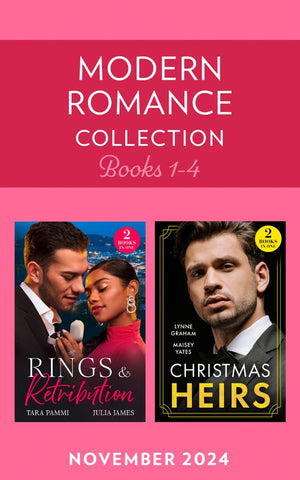 Modern Romance November 2024 Books 1-4: Greek's Shotgun Wedding (The Diamandis Heirs) / Pregnant Enemy, Christmas Bride / Contractually Wed / Vows of Revenge (Mills & Boon Collections) by Lynne Graham, Maisey Yates, Tara Pammi and Julia James