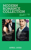 Modern Romance April 2022 Books 1-4: The Sicilian's Defiant Maid / Cinderella's Invitation to Greece / Banished Prince to Desert Boss / Hired by the Forbidden Italian (Mills & Boon Collections) by Carol Marinelli, Melanie Milburne, Heidi Rice and Cathy Williams