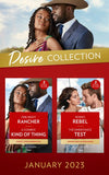 The Desire Collection January 2023: One Night Rancher (The Carsons of Lone Rock) / A Cowboy Kind of Thing / Rodeo Rebel / The Inheritance Test (Mills & Boon Collections) by Maisey Yates, Reese Ryan, Joanne Rock and Anne Marsh