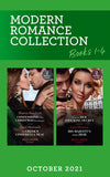 Modern Romance October 2021 Books 1-4: Confessions of His Christmas Housekeeper / The Greek's Cinderella Deal / Bound by Her Shocking Secret / His Majesty's Hidden Heir (Mills & Boon Collections) by Sharon Kendrick, Carol Marinelli, Abby Green and Lucy Monroe