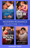 Modern Romance January 2025 Books 1-4: Greek's One-Night Babies (The Diamandis Heirs) / Ring for an Heir / Their Altar Arrangement / Unwanted Royal Wife by Lynne Graham, Annie West, Natalie Anderson and Clare Connelly (9780008944322)