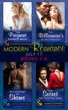 Modern Romance Collection: July 2017 Books 1 - 4: The Pregnant Kavakos Bride / The Billionaire's Secret Princess / Sicilian's Baby of Shame / The Secret Kept from the Greek by Sharon Kendrick, Caitlin Crews, Carol Marinelli and Susan Stephens