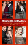 Modern Romance January Books 1-4: The Spaniard's Untouched Bride (Brides of Innocence) / The Secret Kept from the Italian / Claimed for the Billionaire's Convenience / My Bought Virgin Wife by Maisey Yates, Kate Hewitt, Melanie Milburne and Caitlin Crews