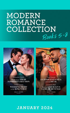 Modern Romance January 2024 Books 5-8 (Mills & Boon Collections) by Amanda Cinelli, Caitlin Crews, Tara Pammi and Lorraine Hall (9780263322743)