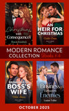 Modern Romance October 2025 Books 1-4: Christmas with Consequences / An Heir for Christmas / Business Between Enemies / Promoted to Boss's Wife by Sharon Kendrick, Caitlin Crews, Louise Fuller and Millie Adams (9780008948306)