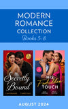 Modern Romance August 2024 Books 5-8: Bride Under Contract (Wed into a Billionaire's World) / Forbidden Royal Vows / Marrying the Enemy / Stolen Princess's Secret (Mills & Boon Collections) by Carol Marinelli, Caitlin Crews, Dani Collins and Kelly Hunter