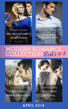Modern Romance April 2019 Books  5-8: Spaniard's Baby of Revenge / Reunited by a Shock Pregnancy / The Sicilian's Secret Son / The Billionaire's Virgin Temptation by Clare Connelly, Chantelle Shaw, Angela Bissell and Michelle Conder