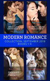 Modern Romance September 2018 Books 1-4: The Greek's Blackmailed Mistress / Princess's Nine-Month Secret / Claiming His Wedding Night Consequence / Sheikh's Pregnant Cinderella (Mills & Boon Collections) by Lynne Graham, Kate Hewitt, Abby Green and Maya Blake (9780263275216)