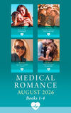 Medical Romance August 2026 Books 1-4: GP's Fresh Start Summer / Daddy for the Midwife's Daughter / Vegas Doc's Accidental \"I Do\" / Doctor's Emergency Fiancée by Louisa Heaton, Sue MacKay, Rachel Dove and Kate MacGuire (9780008953454)
