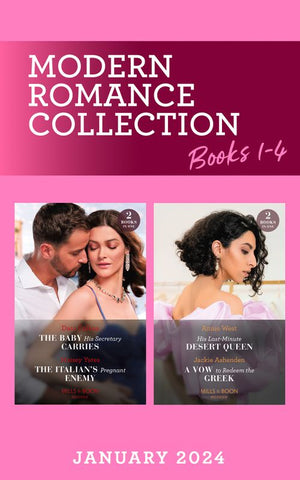 Modern Romance January 2024 Books 1-4 (Mills & Boon Collections) by Dani Collins, Maisey Yates, Annie West and Jackie Ashenden