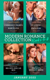 Modern Romance January 2022 Books 5-8: Forbidden Nights in Barcelona (The Cinderella Sisters) / Claiming His Virgin Princess / Snowbound in His Billion-Dollar Bed / Desert Prince's Defiant Bride (9780008924799)